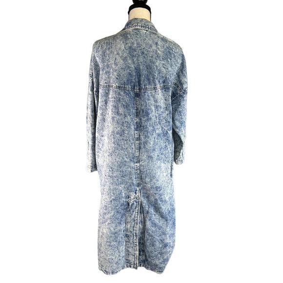 1980's Vintage Acid Washed Jean Duster PG Collections, Studs, Women Size 6 - Picture 2 of 12